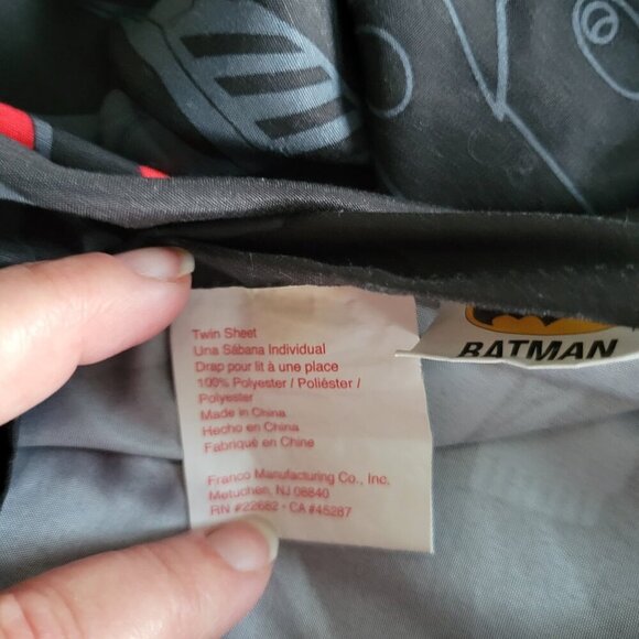 Batman DC Comics Twin Flat Sheet Black Batmobiles Throughout the Years Franco - Picture 4 of 4